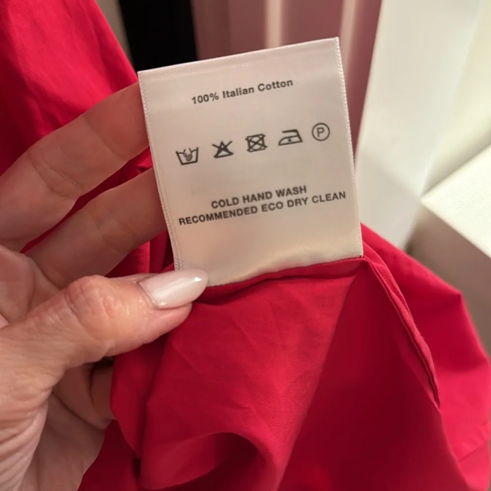 Esse Studios Red Italian Cotton Cutout Dress- US6 - Picture 10 of 14